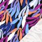 Preview: Viskosejersey - Blätter blau multicolor